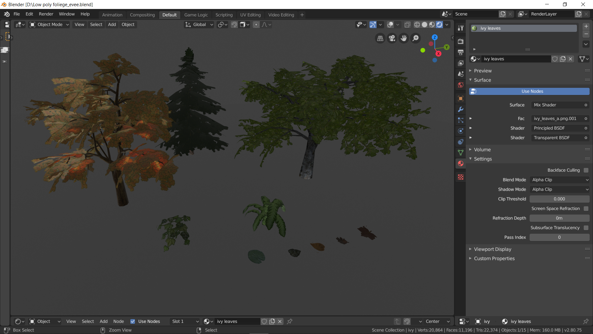 low poly foliage - blendswap #7131 ported to eevee preview image 1